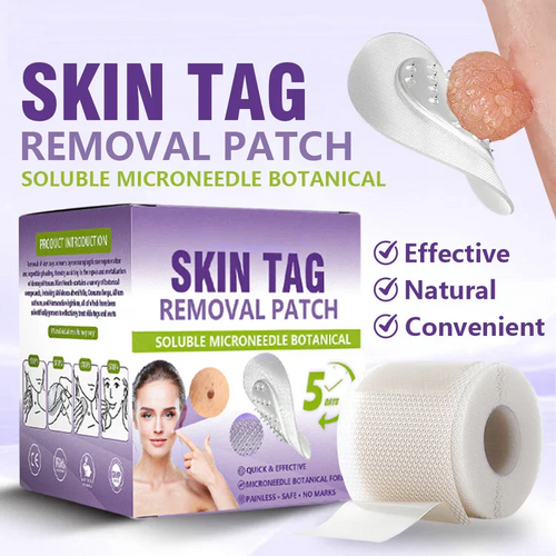 Soluble Microneedle Botanical Skin Tag Removal Patch