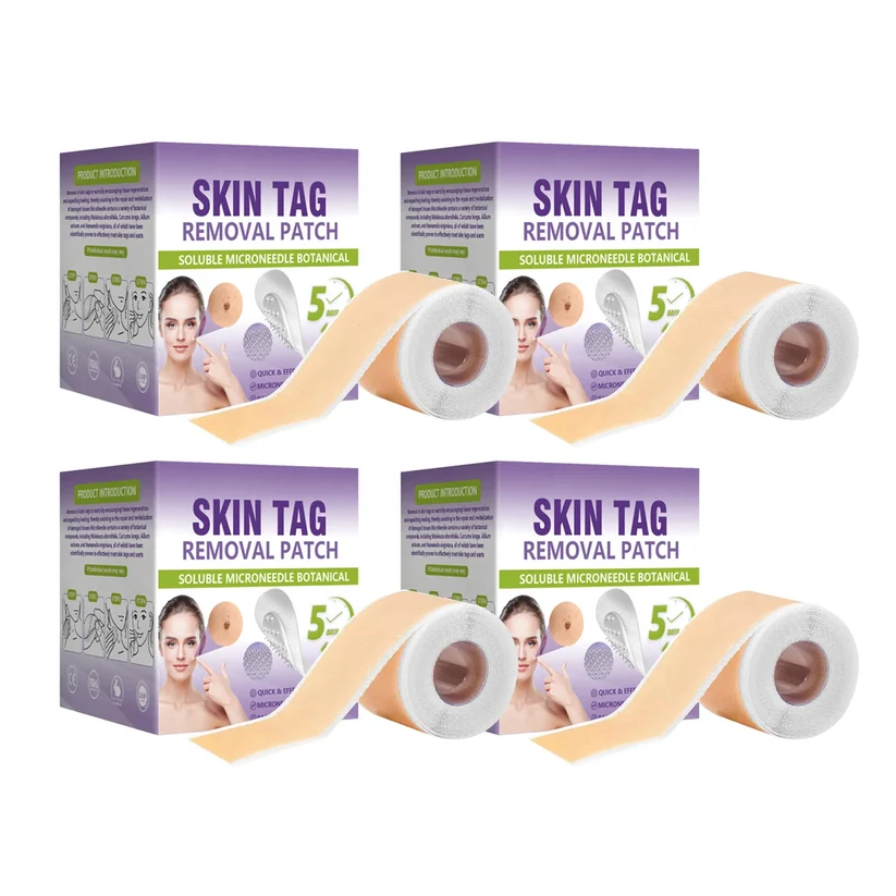 Soluble Microneedle Botanical Skin Tag Removal Patch