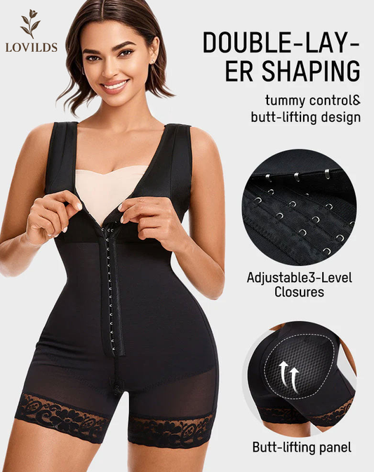 Flash Sale⚡️Extra Plus Size Shaper Bodysuit Tummy Control Shapewear With Bra-