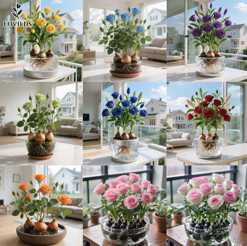 LOVILDS  ✨Hydroponic Rose Bulbs -Enchanting Fragrant🌹Can be grown in water or soil