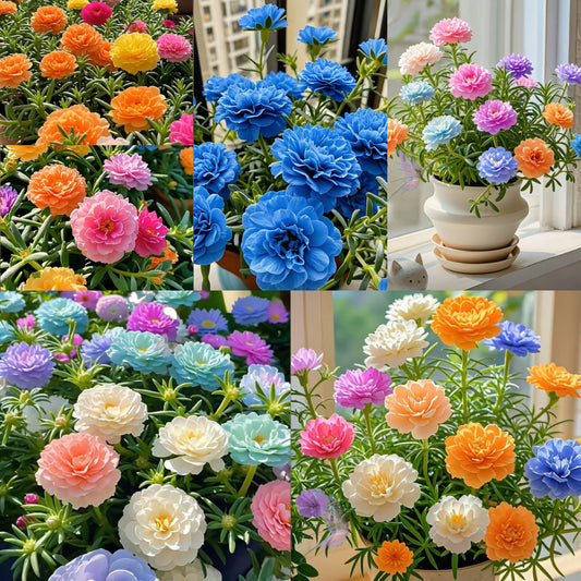 🌼Muti-color Moss Rose-Double Petal Sunflower