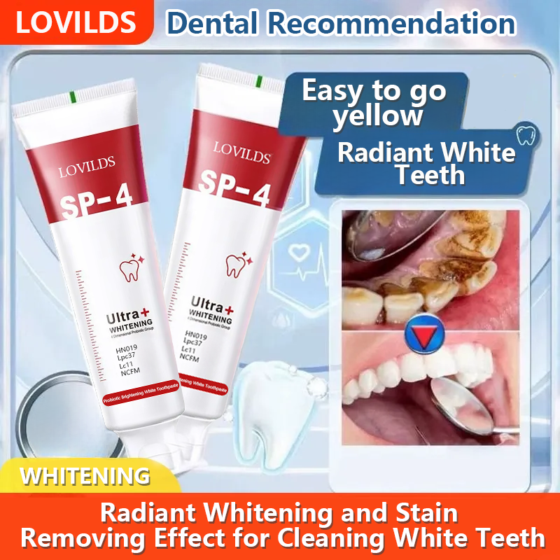LOVILDS SP-4 Probiotic Whitening Toothpaste – Bright Smile, Strong Enamel!-