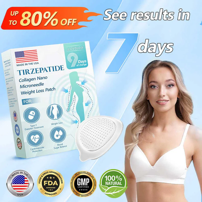 【Last Day Promotion 80% OFF🌟】🎃🎃LOVILDS® SMGT-GLP-1 𝐓𝐢𝐫𝐳𝐞𝐩𝐚𝐭𝐢𝐝𝐞 & 𝐂𝐨𝐥𝐥𝐚𝐠𝐞𝐧 𝐍𝐚𝐧𝐨 𝐌𝐢𝐜𝐫𝐨𝐧𝐞𝐞𝐝𝐥𝐞 𝐖𝐞𝐢𝐠𝐡𝐭 𝐋𝐨𝐬𝐬 𝐏𝐚𝐭𝐜𝐡丨Targets Obesity, Loose Skin, High Blood Pressure, Diabetes, Fatty Liver, Joint Pain, Brain Fog, Low Energy, Body Aches, and More