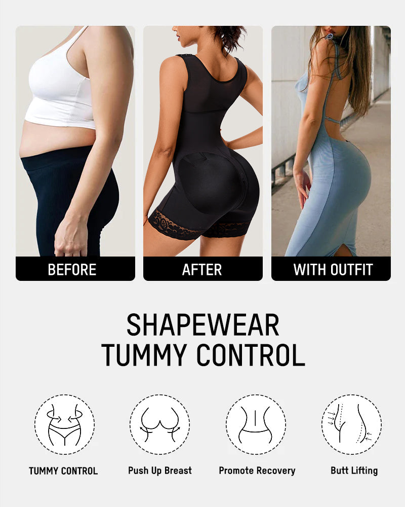 Flash Sale⚡️Extra Plus Size Shaper Bodysuit Tummy Control Shapewear With Bra-