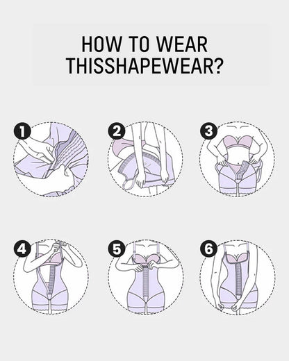 Flash Sale⚡️Extra Plus Size Shaper Bodysuit Tummy Control Shapewear With Bra-