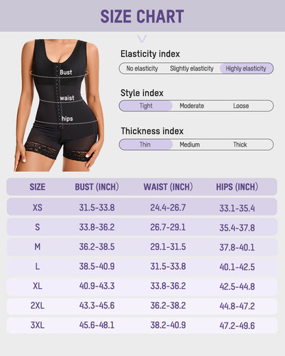 Flash Sale⚡️Extra Plus Size Shaper Bodysuit Tummy Control Shapewear With Bra-